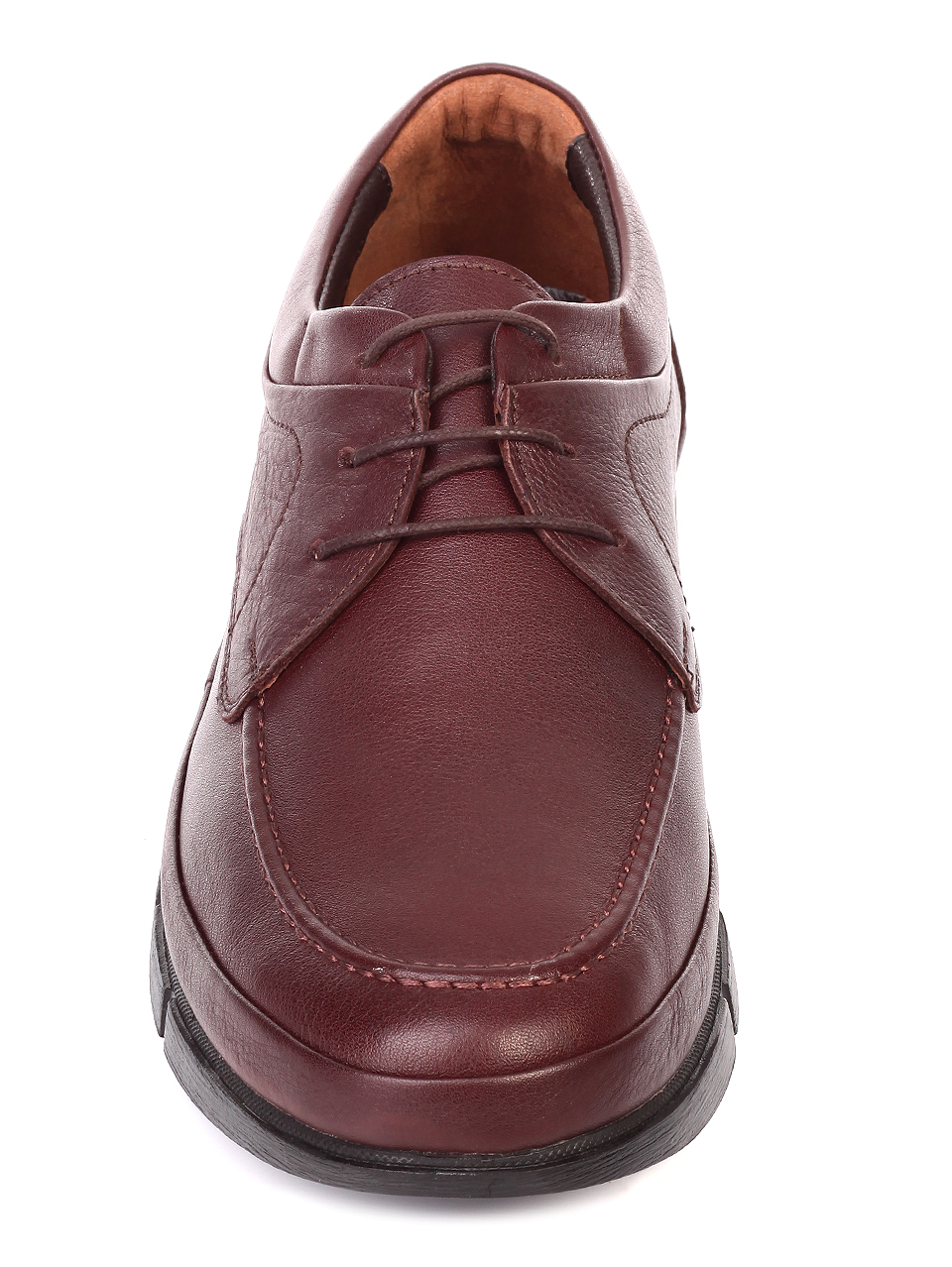 Ежедневни мъжки обувки от естествена кожа 7AT-19926 brown