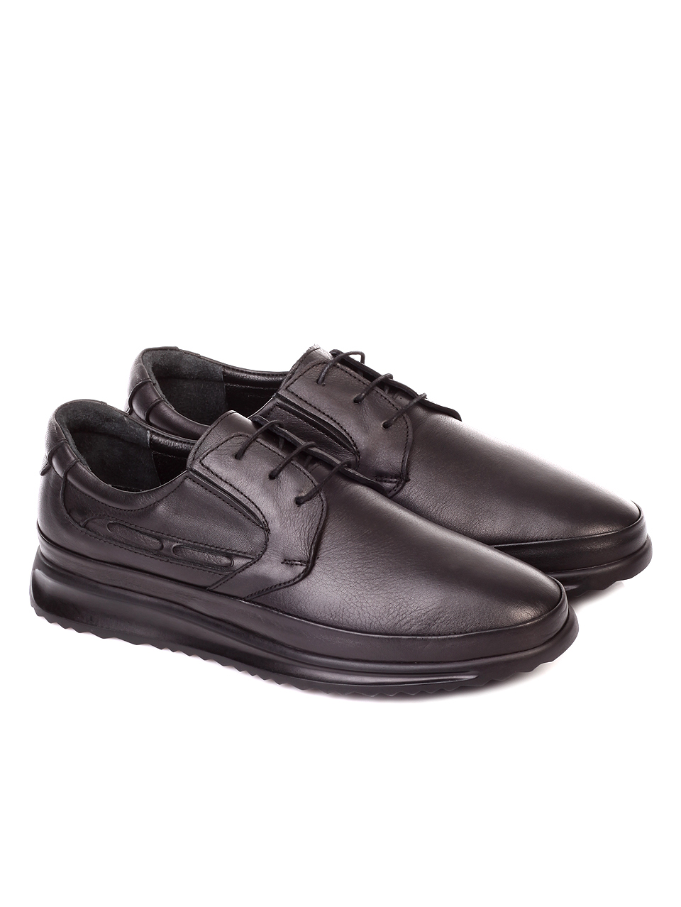 Ежедневни мъжки обувки от естествена кожа 7AT-19947 black
