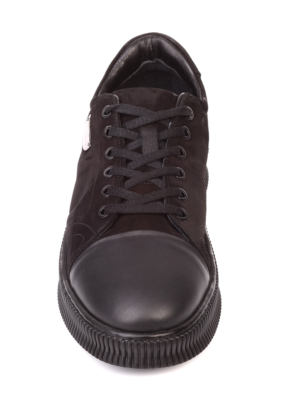 Ежедневни мъжки обувки от естествен набук и естествена кожа 7AT-19948 black