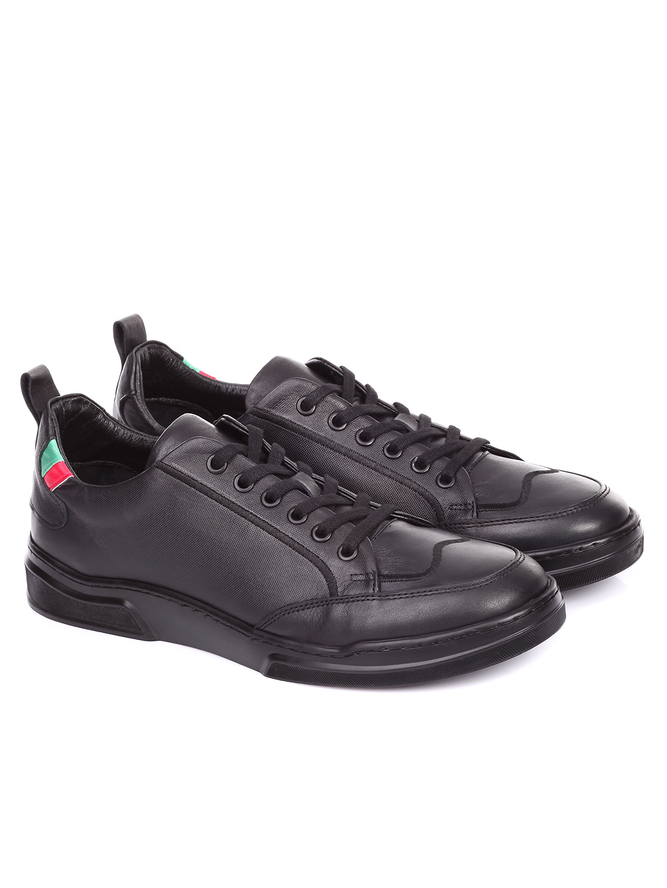 Ежедневни мъжки обувки от естествена кожа 7AT-19956 black