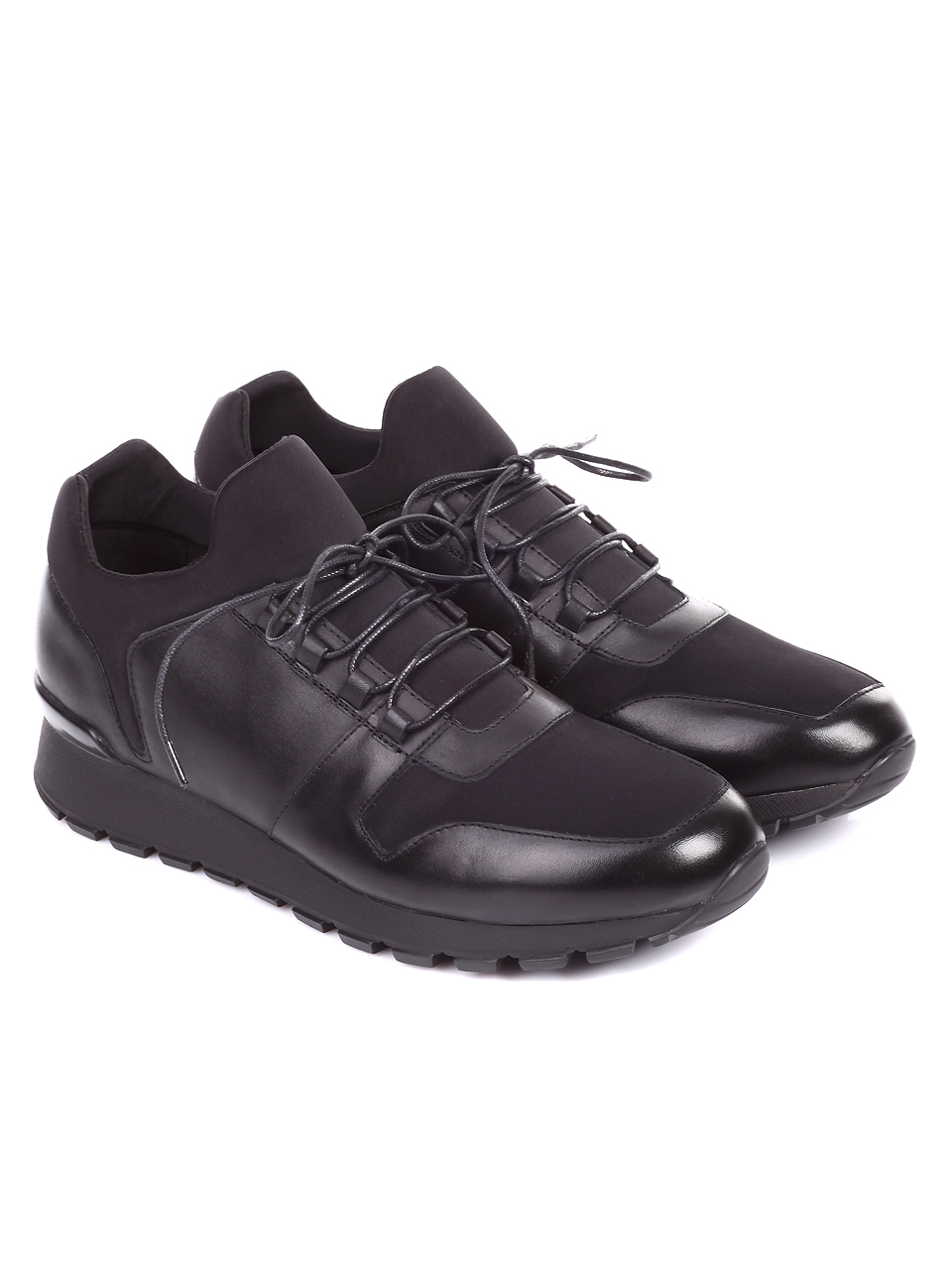 Ежедневни мъжки обувки от естествена кожа 7AB-19742 black