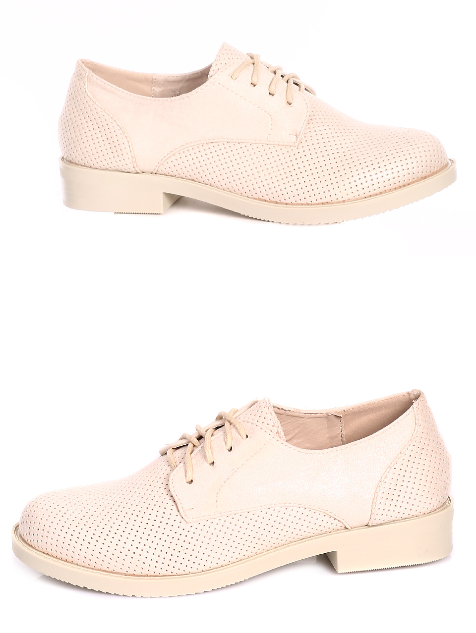 Ежедневни дамски обувки в бежово 3R-20121 beige