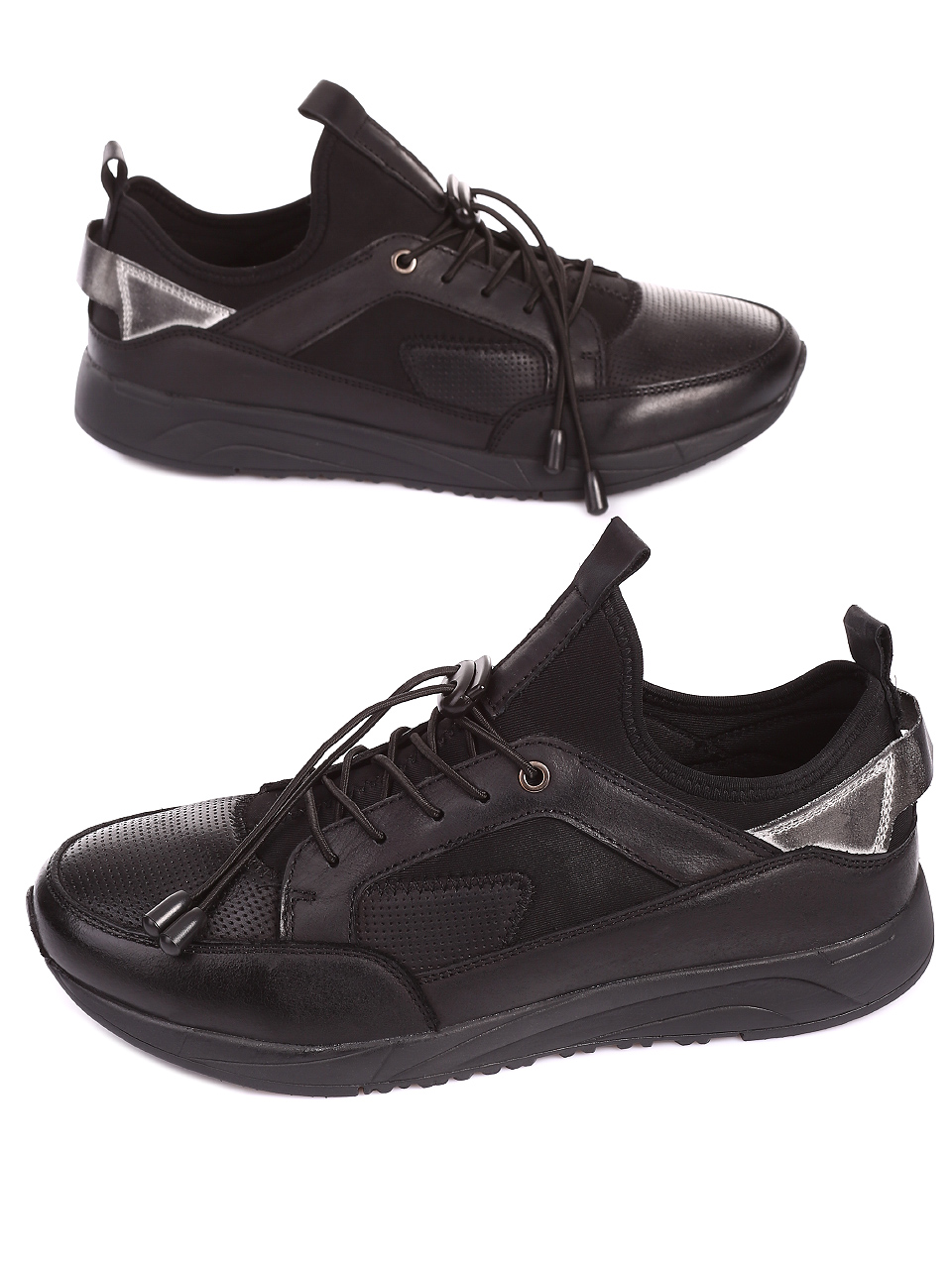 Ежедневни мъжки обувки от естествен набук 7N-20228 black