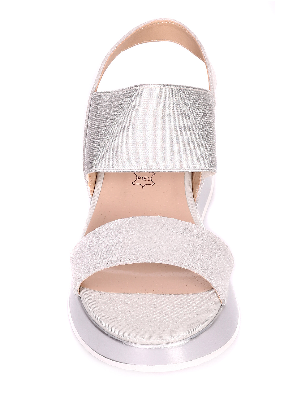 Ежедневни дамски сандали от естествена кожа 4AF-20207 silver