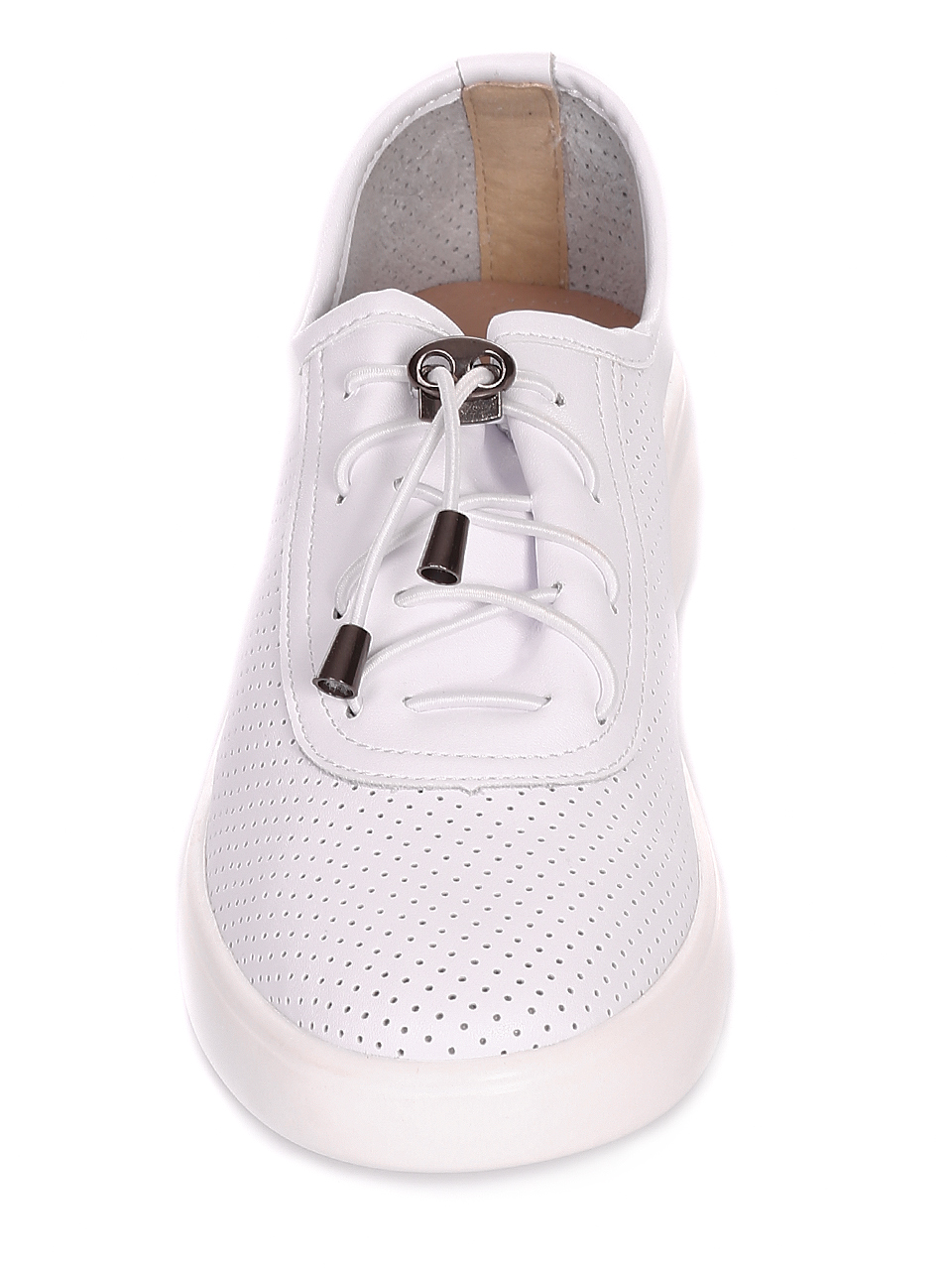 Ежедневни дамски обувки от естествена кожа 3AF-20208 white