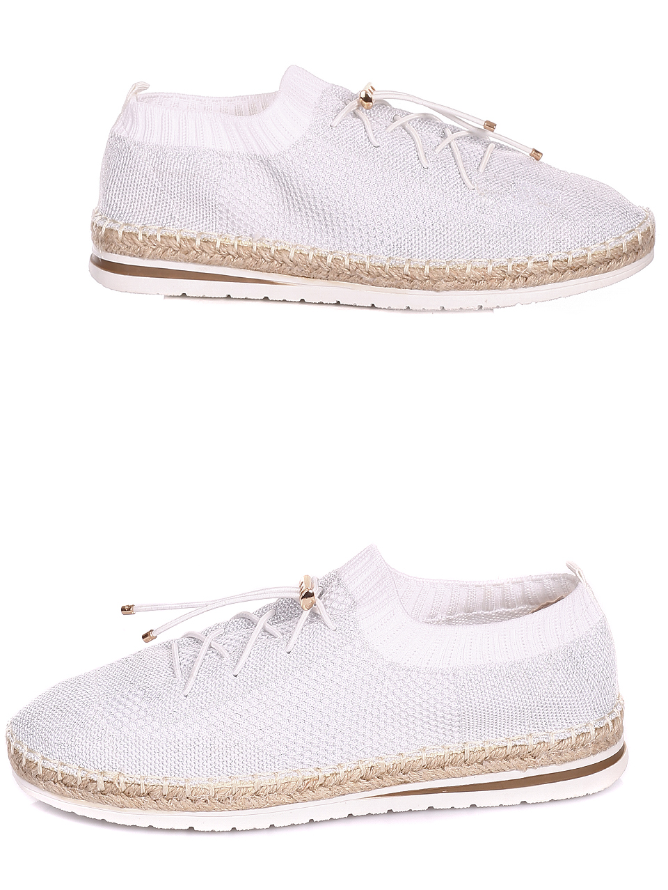 Ежедневни дамски обувки от текстил в бяло 3C-20359 white