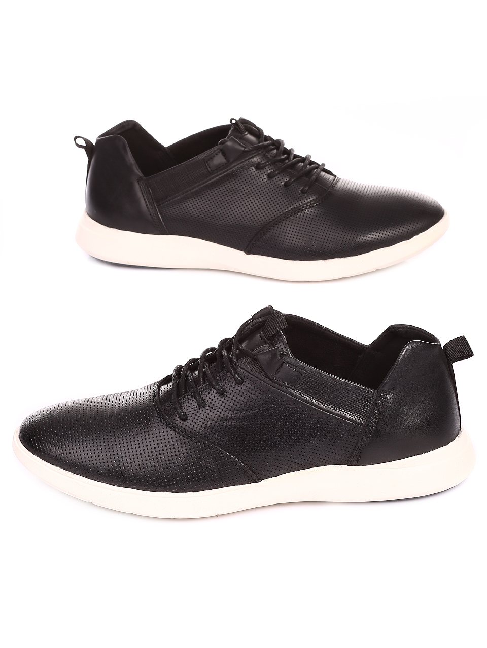 Ежедневни мъжки обувки от естествен набук 7N-20236 black