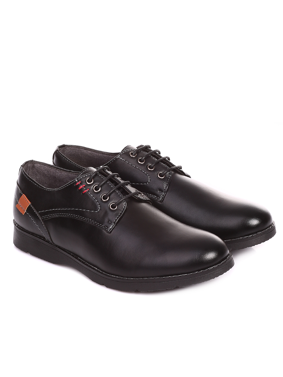 Ежедневни мъжки обувки от естествена кожа 7X-20245 black