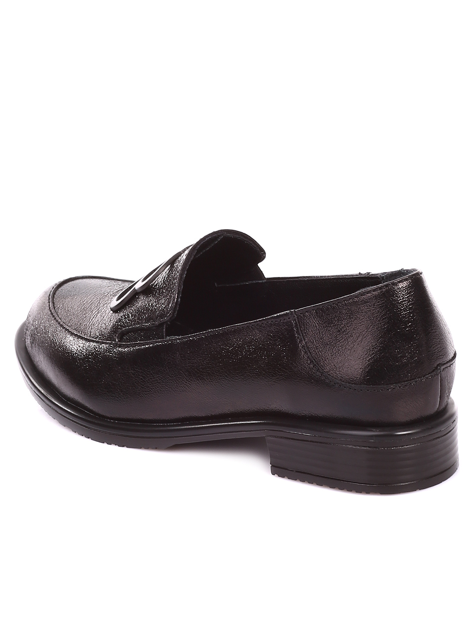 Ежедневни дамски обувки от естествена кожа в черно 3AT-20461 black