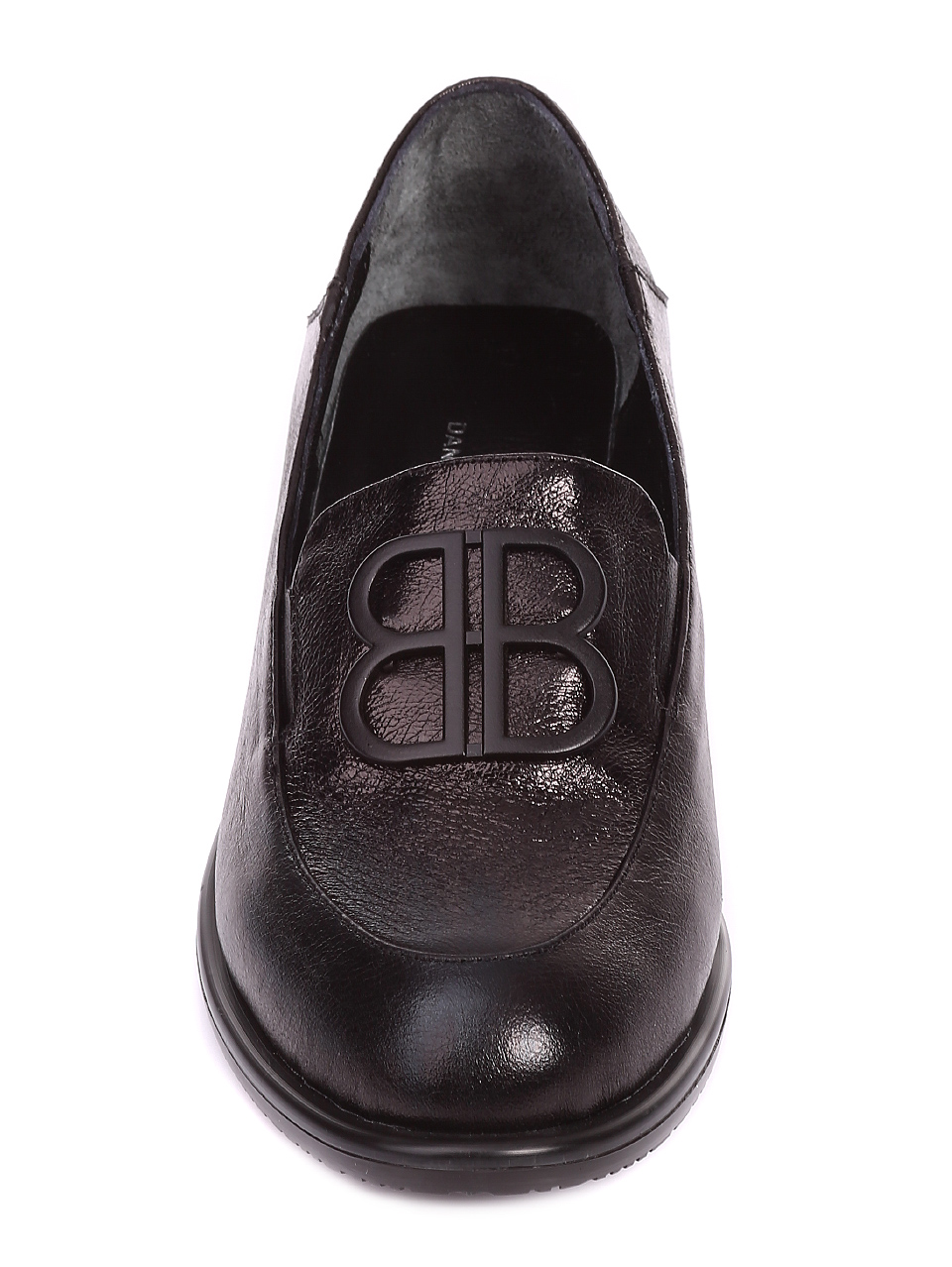 Ежедневни дамски обувки от естествена кожа в черно 3AT-20461 black