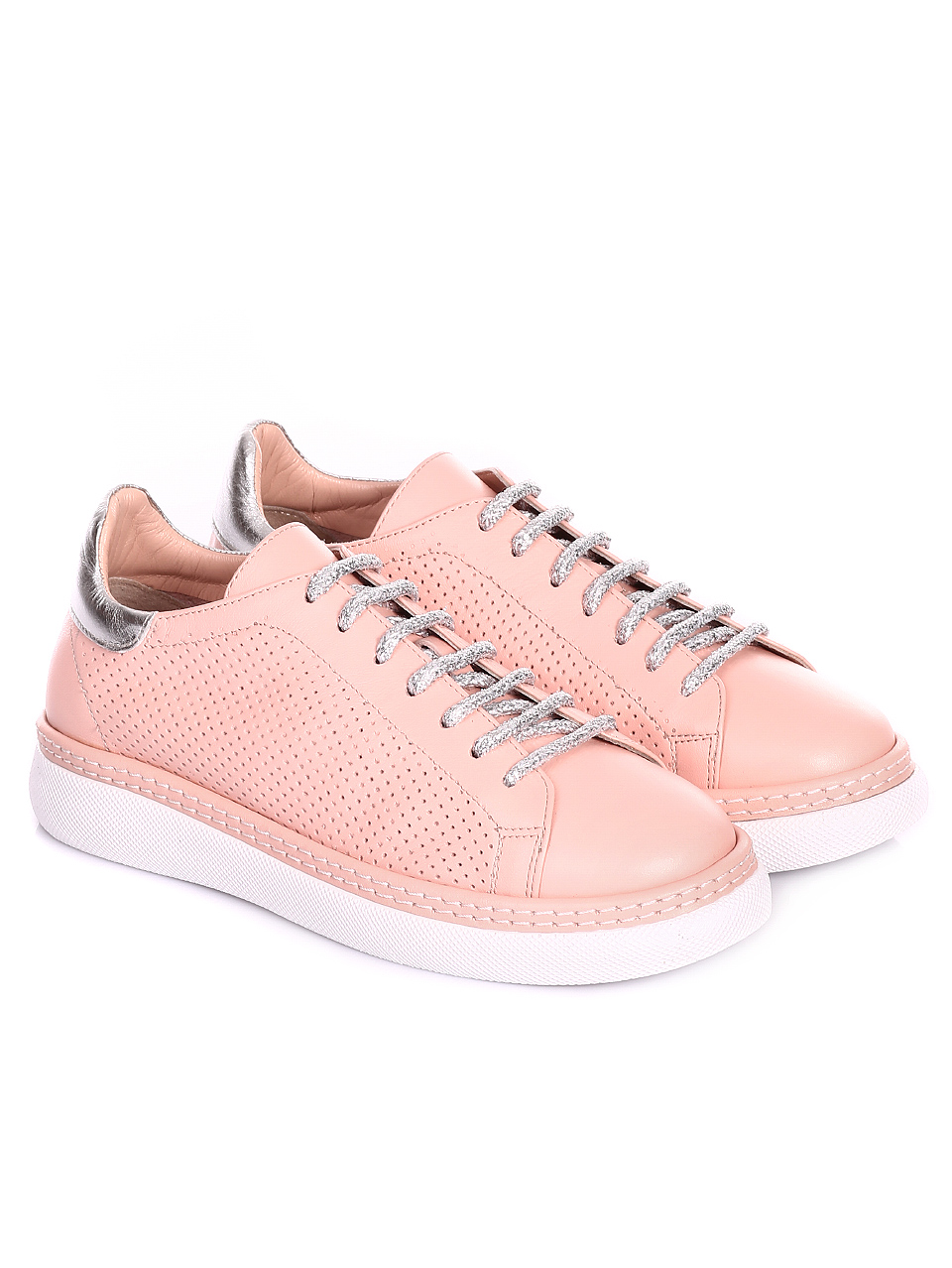 Ежедневни дамски обувки от естествена кожа 3AT-20469 pink