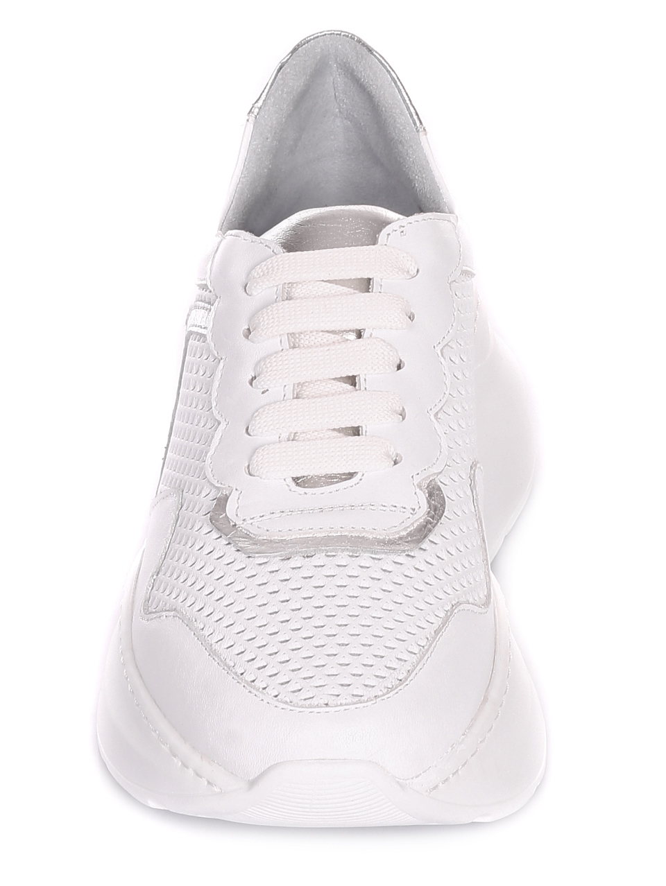 Ежедневни дамски обувки от естествена кожа 3AT-20471 white