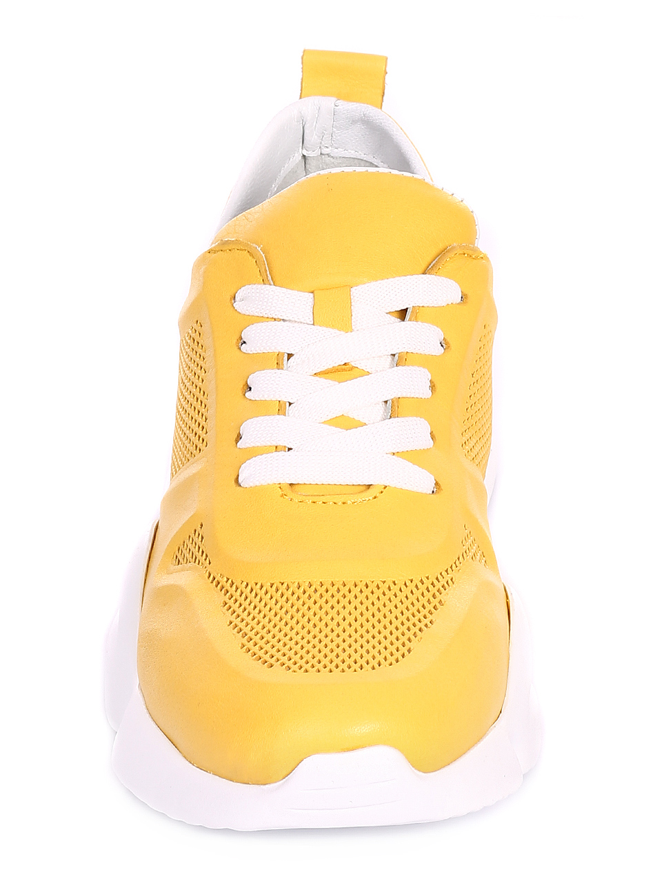 Ежедневни дамски обувки от естествена кожа 3AT-20473 yellow