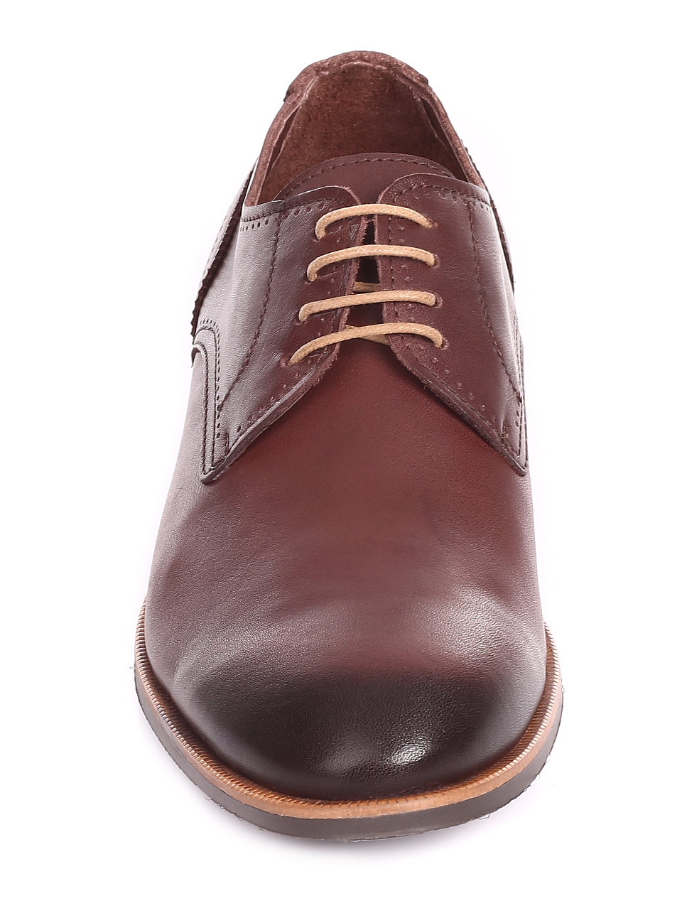Елегантни мъжки обувки от естествена кожа 7AT-20478 brown