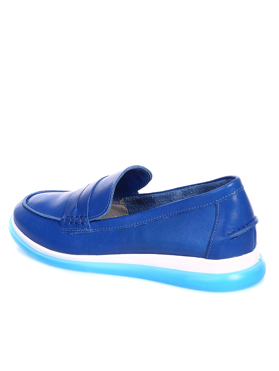 Ежедневни дамски обувки от естествена кожа 3AT-20486 blue
