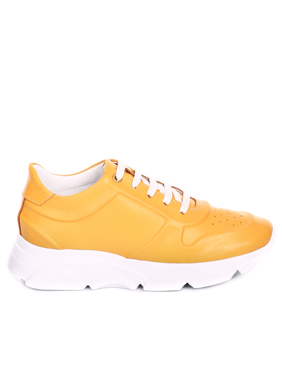 Ежедневни дамски обувки от естествена кожа 3AT-20498 yellow