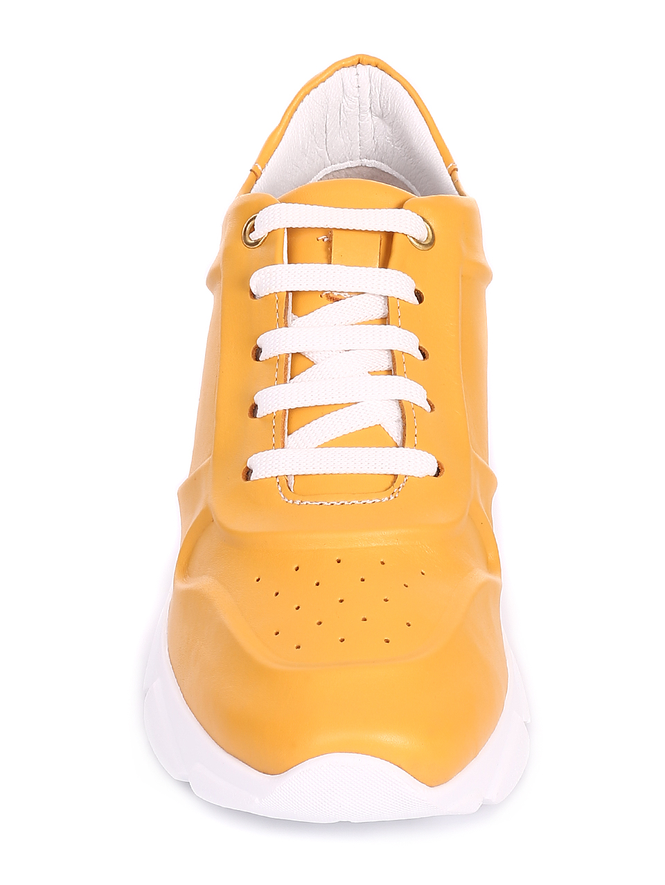 Ежедневни дамски обувки от естествена кожа 3AT-20498 yellow