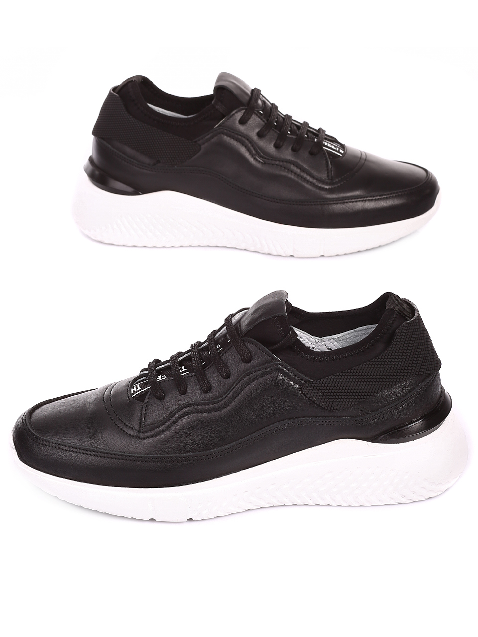 Ежедневни мъжки обувки от естествена кожа 7AT-20479 black