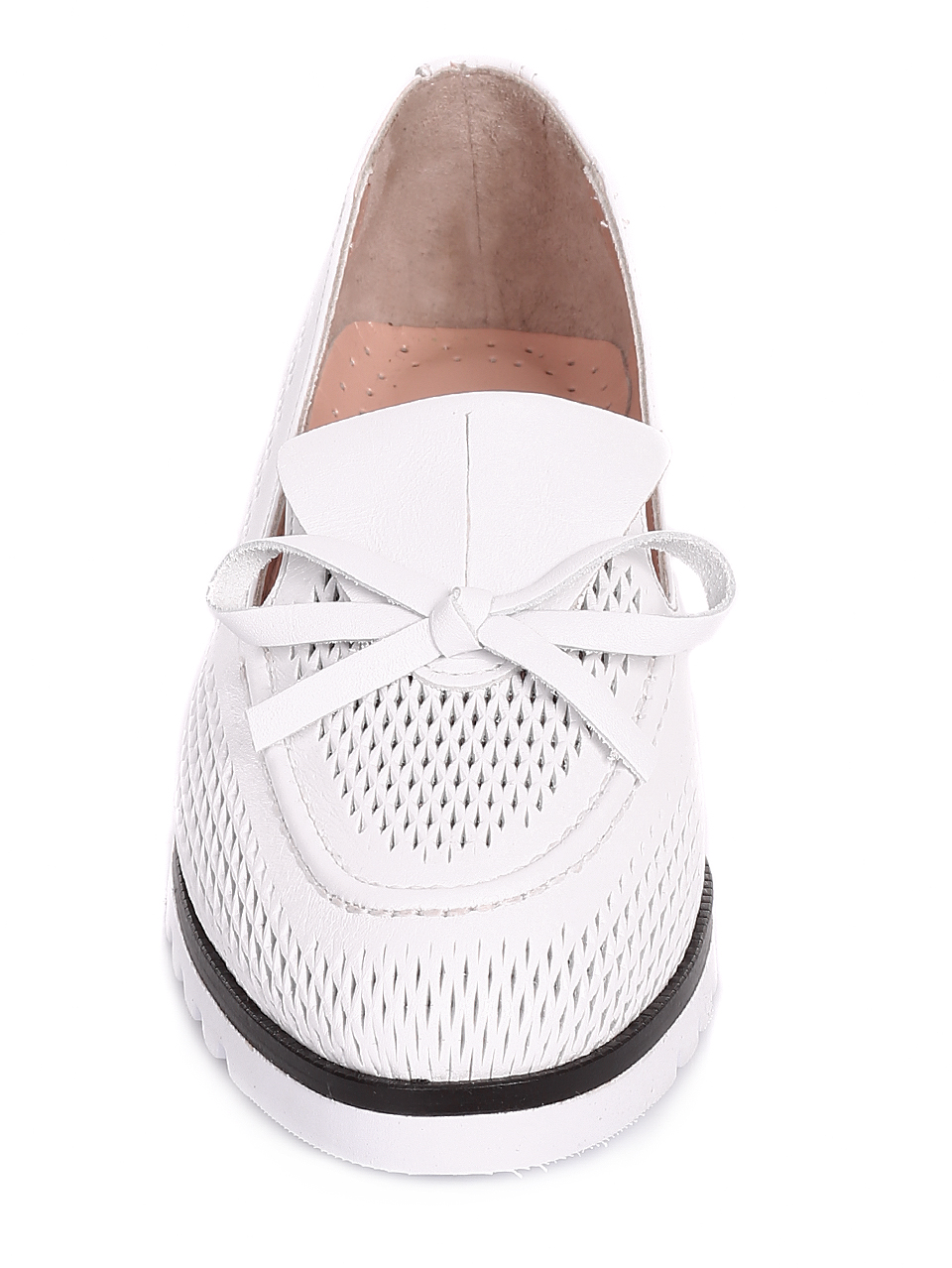 Ежедневни дамски обувки от естествена кожа 3AT-20481 white