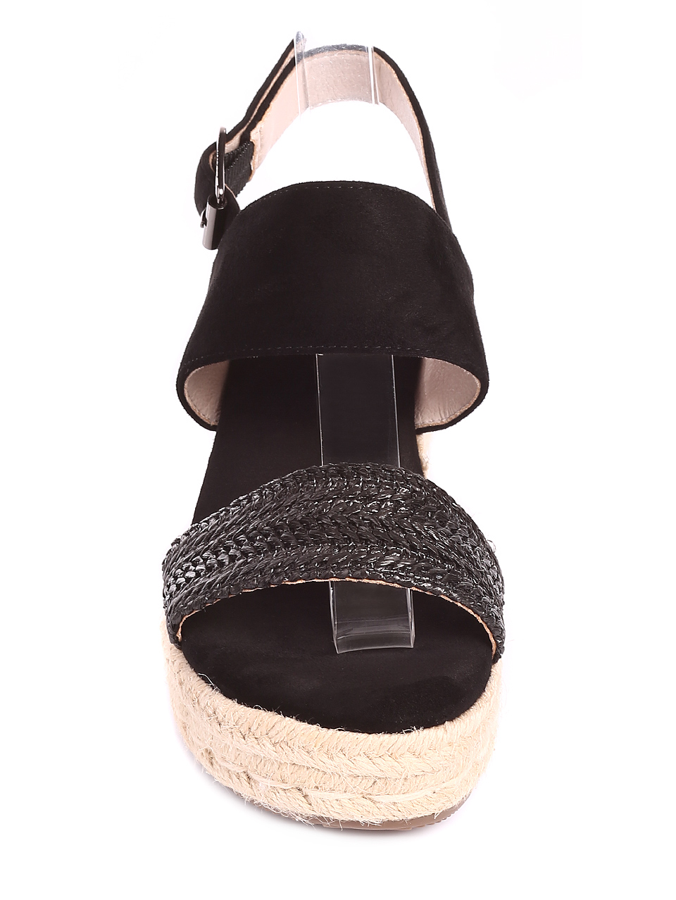 Ежедневни дамски сандали на платформа в черно 4L-20107 black