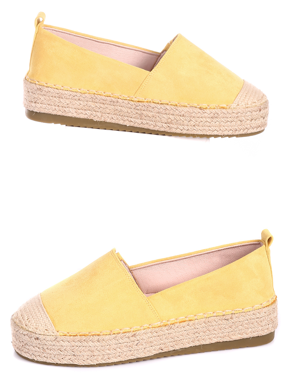 Ежедневни дамски обувки в жълто 3L-20186 yellow