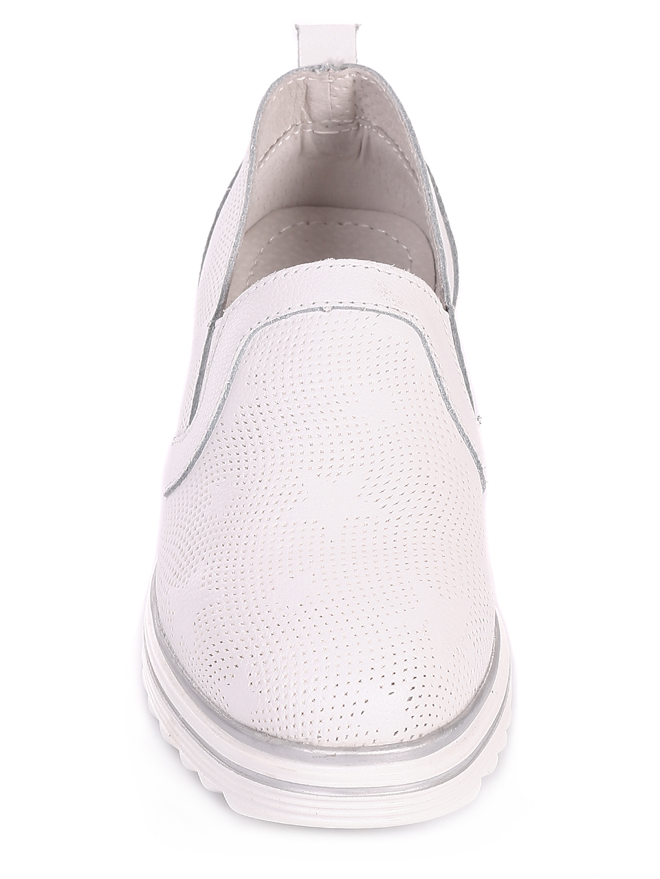 Ежедневни дамски обувки от естествена кожа 3AF-20170 white