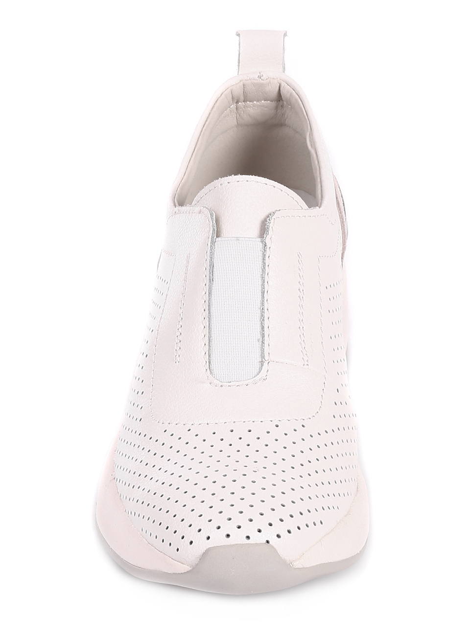 Ежедневни дамски обувки от естествена кожа 3AF-20142 white/silver