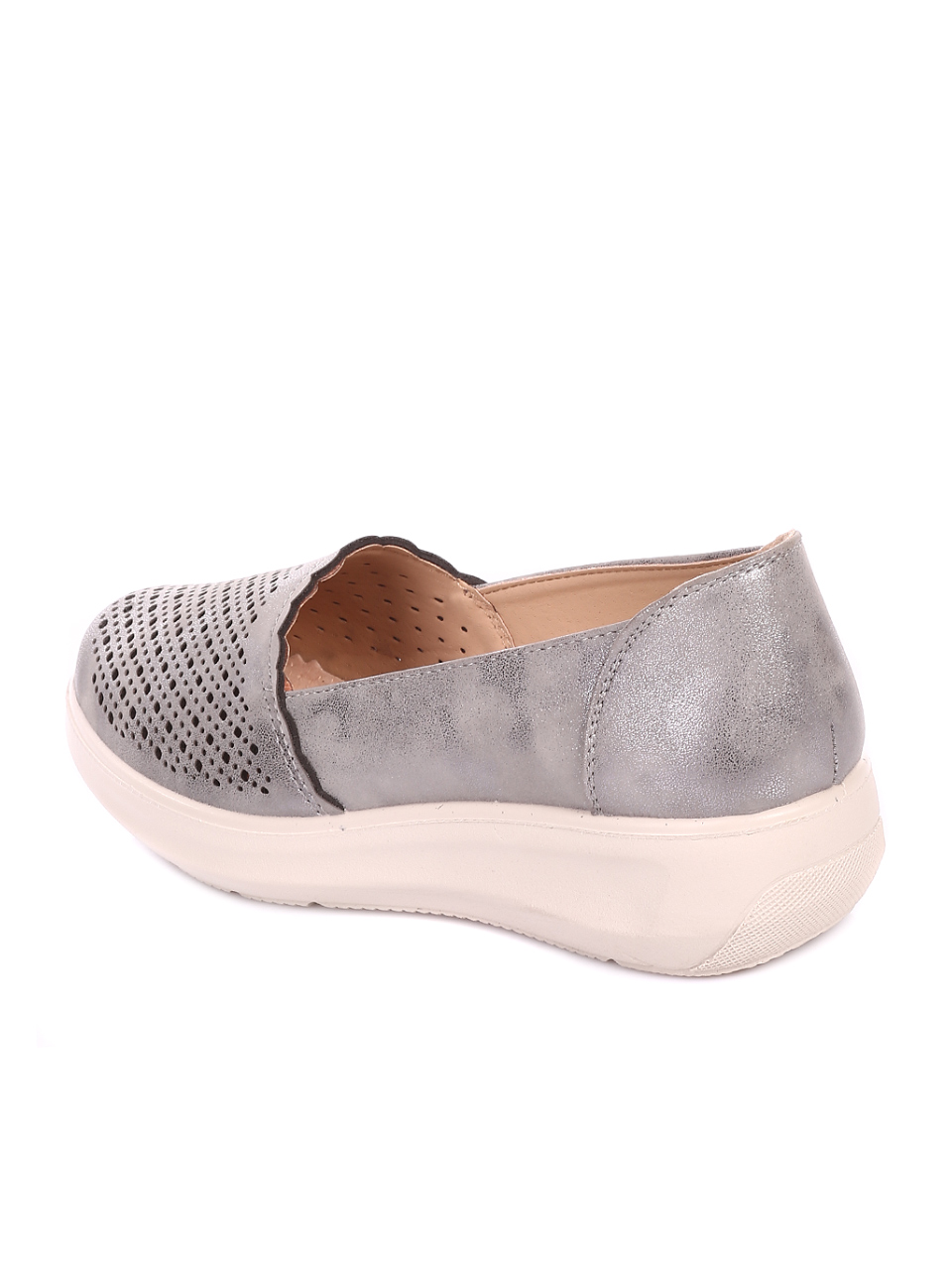 Ежедневни дамски обувки в сиво 3C-20189 pewter 