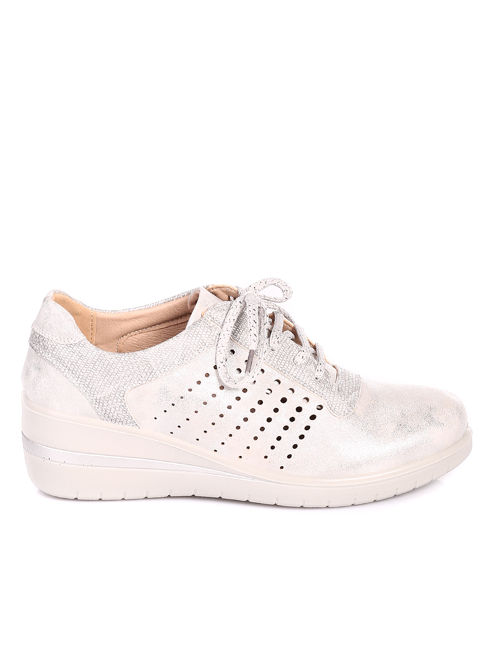 Ежедневни дамски обувки в сребрист цвят 3C-20192 silver