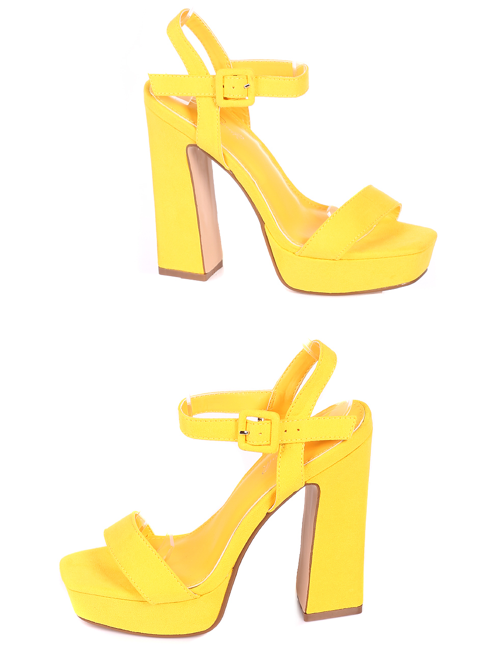 Елегантни дамски сандали на ток 4M-20096 yellow
