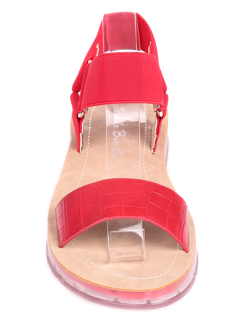 Ежедневни дамски равни сандали в червено 4D-20413 red