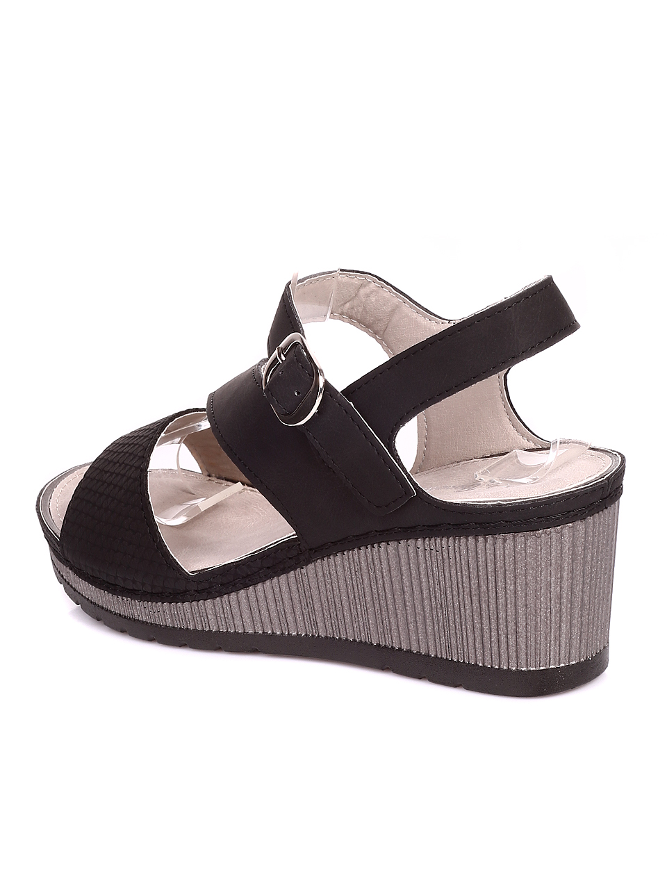 Ежедневни дамски сандали на платформа  4C-20155 black