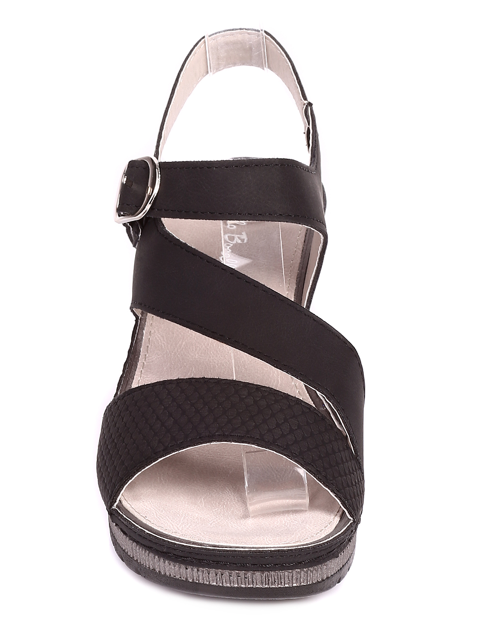 Ежедневни дамски сандали на платформа  4C-20155 black