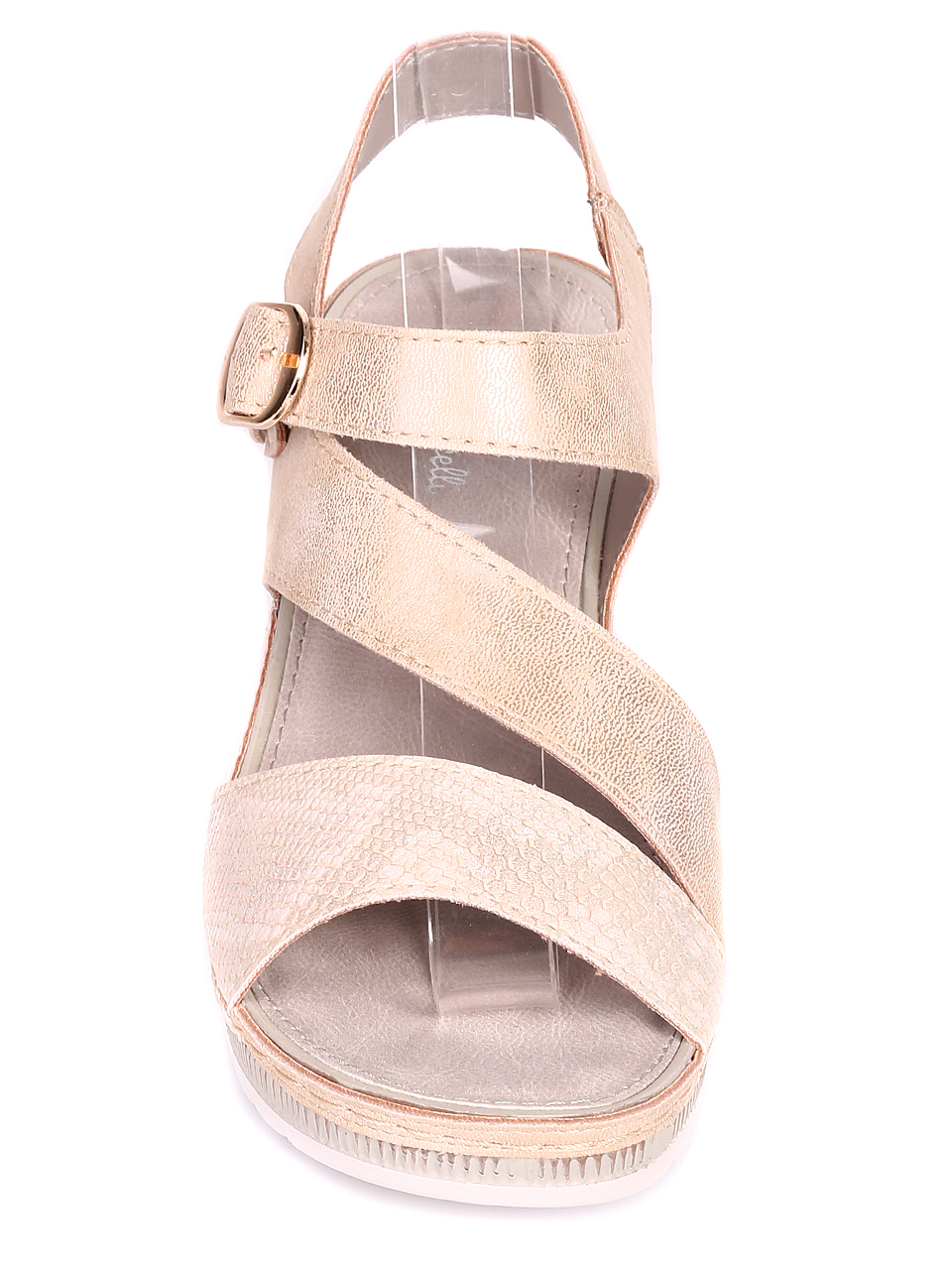 Ежедневни дамски сандали на платформа  4C-20155 beige