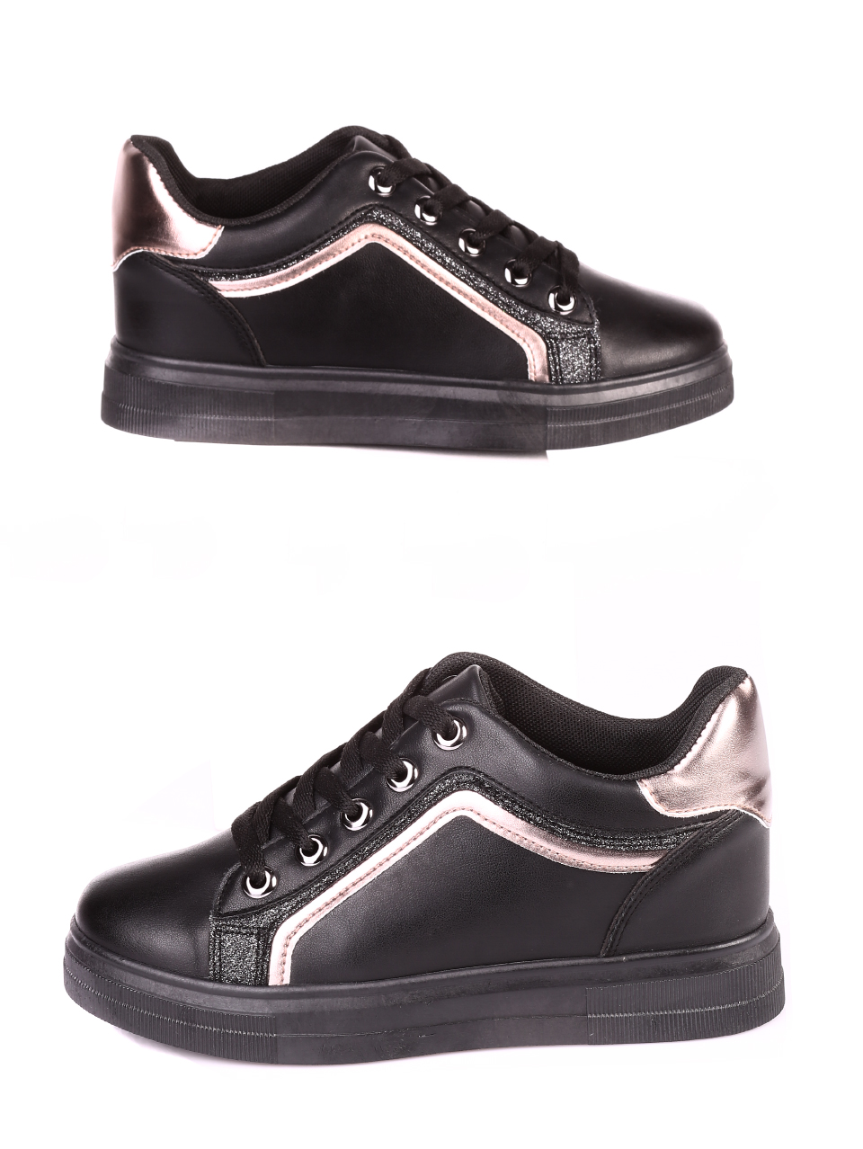Ежедневни дамски обувки в черно 3U-20708 black
