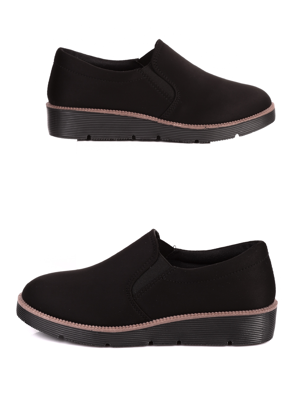 Ежедневни дамски обувки в черно 3U-20614 black mf