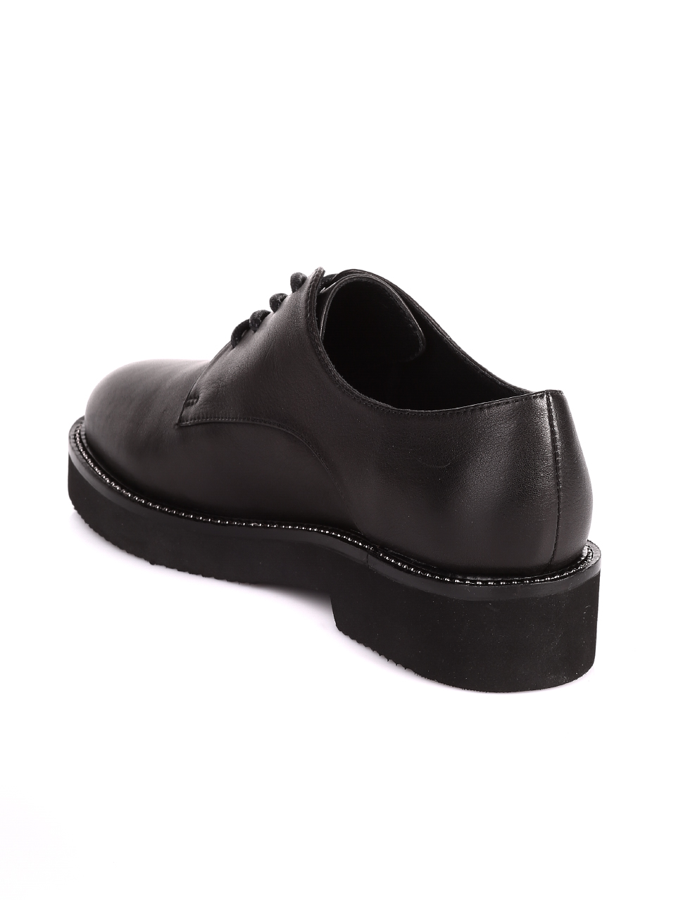 Ежедневни дамски обувки от естествена кожа в черно 3AB-20577 black