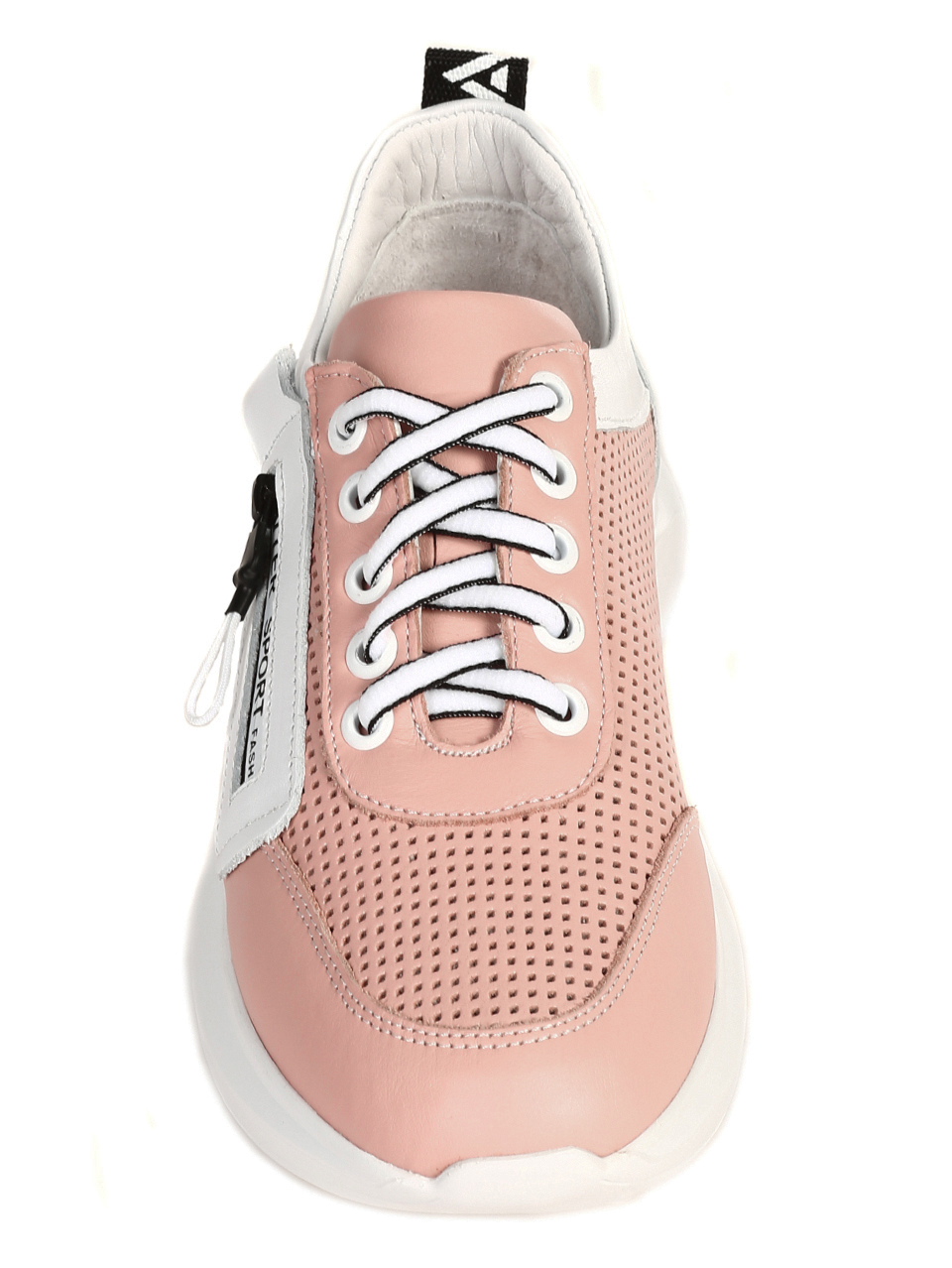 Ежедневни дамски обувки от естествена кожа 3AT-21306 pink/white