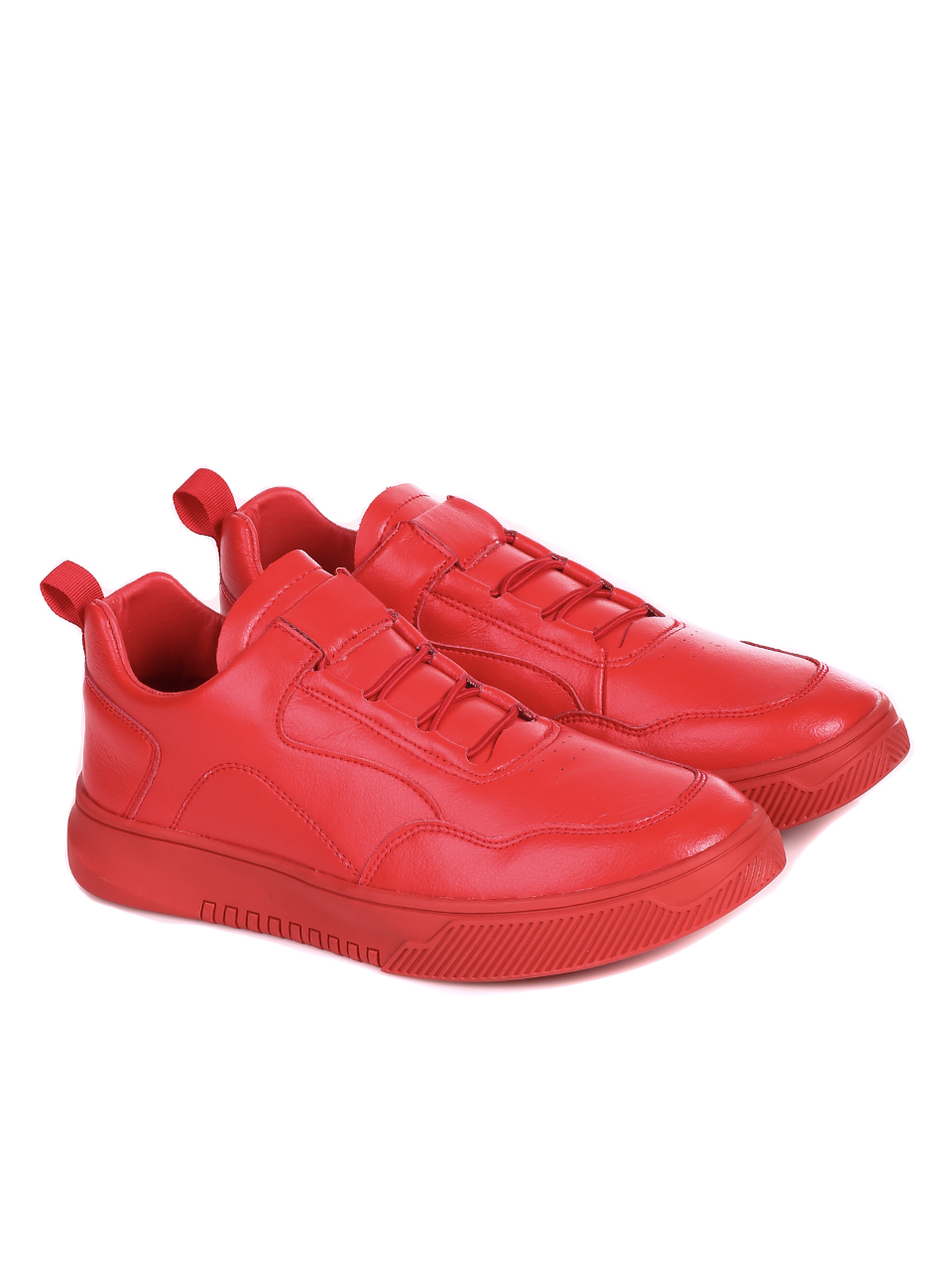Ежедневни мъжки обувки от естествен кожа 7N-21247 red