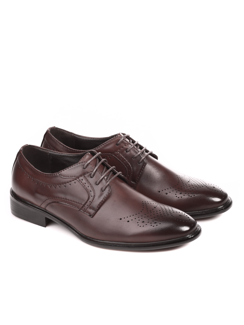 Елегантни мъжки обувки в кафяво 7W-21241 brown