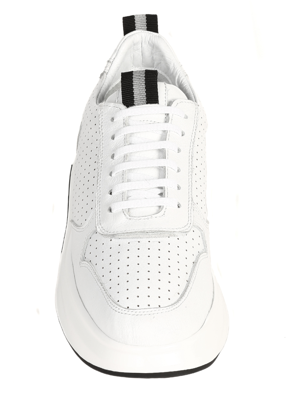 Ежедневни мъжки обувки от естественакожа в бяло 7AT-21283 white