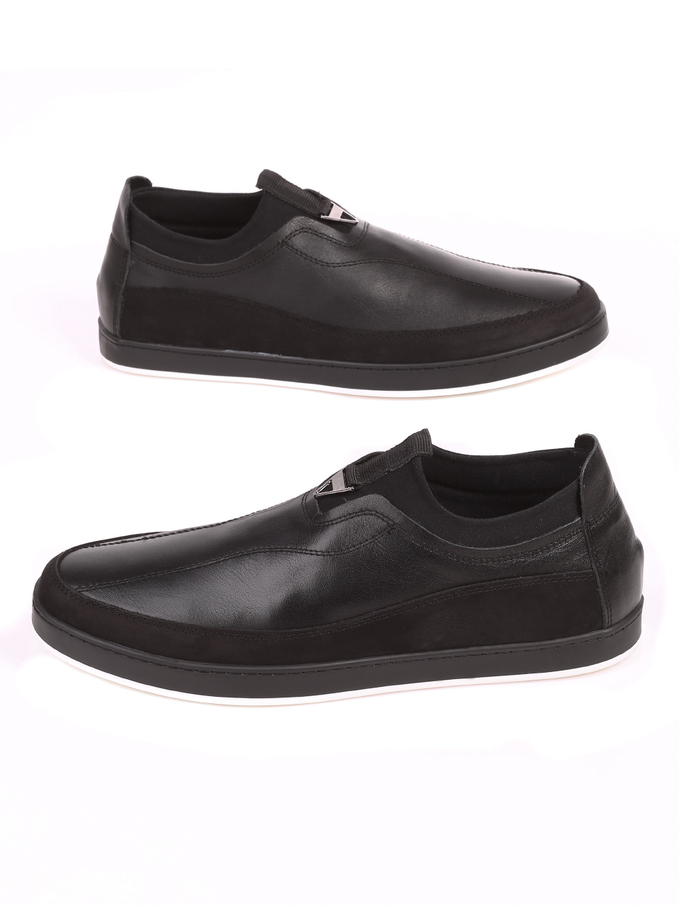 Ежедневни мъжки обувки от естествена кожа 7AT-21291 black
