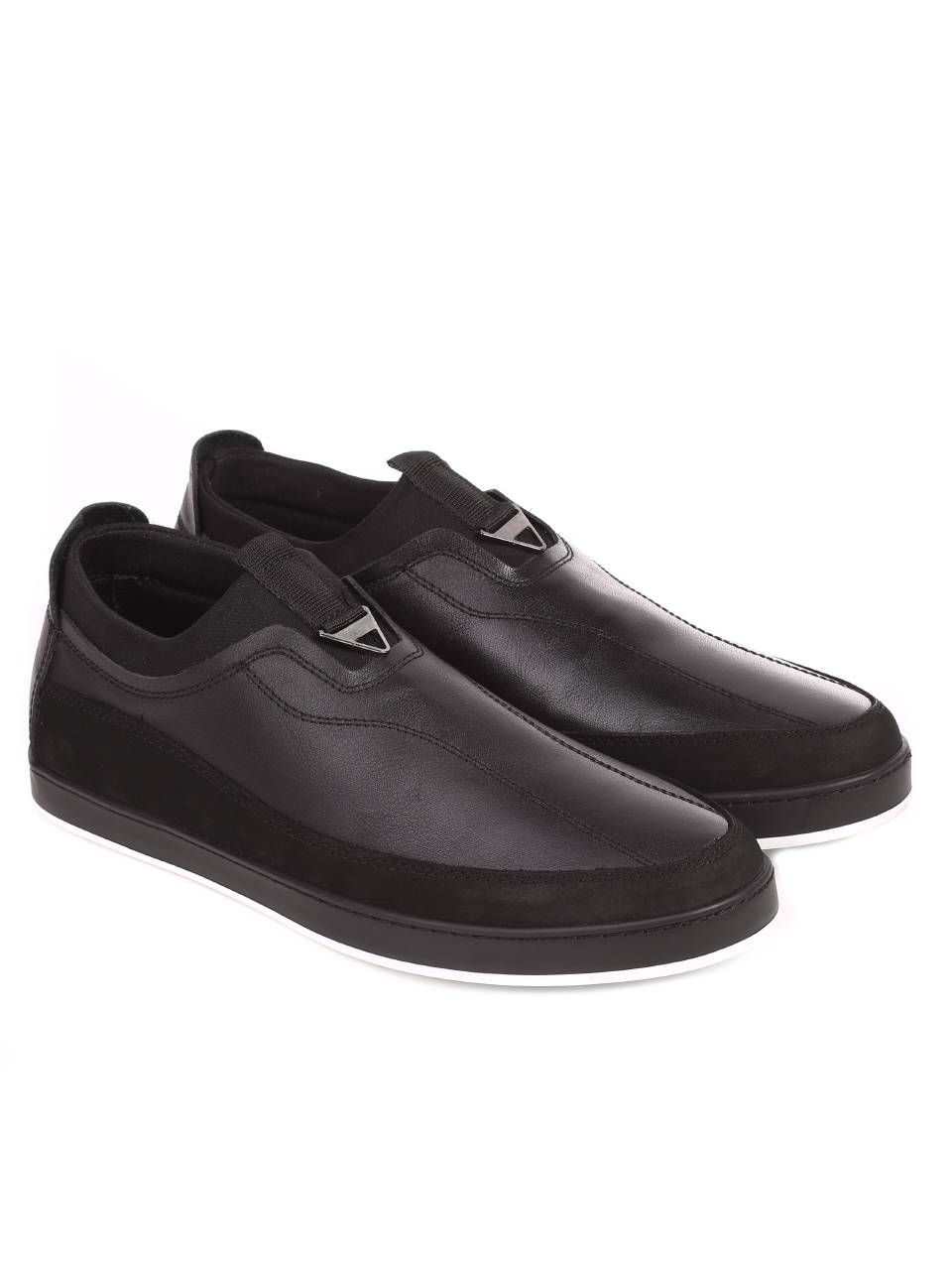Ежедневни мъжки обувки от естествена кожа 7AT-21291 black
