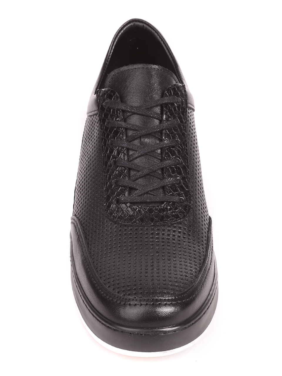 Ежедневни мъжки обувки от естествена кожа 7AT-21290 black