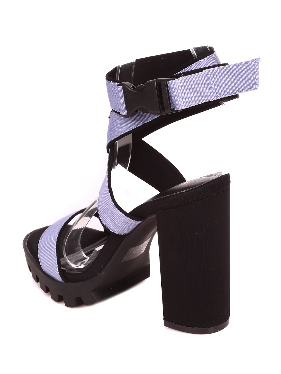 Елегантни дамски сандали на ток 4M-21024 purple