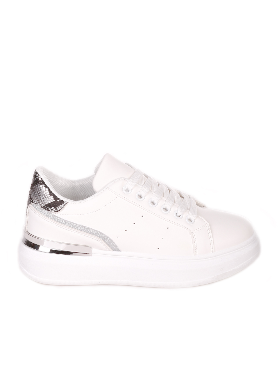 Ежедневни дамски обувки в бяло 3U-21001 white/grey