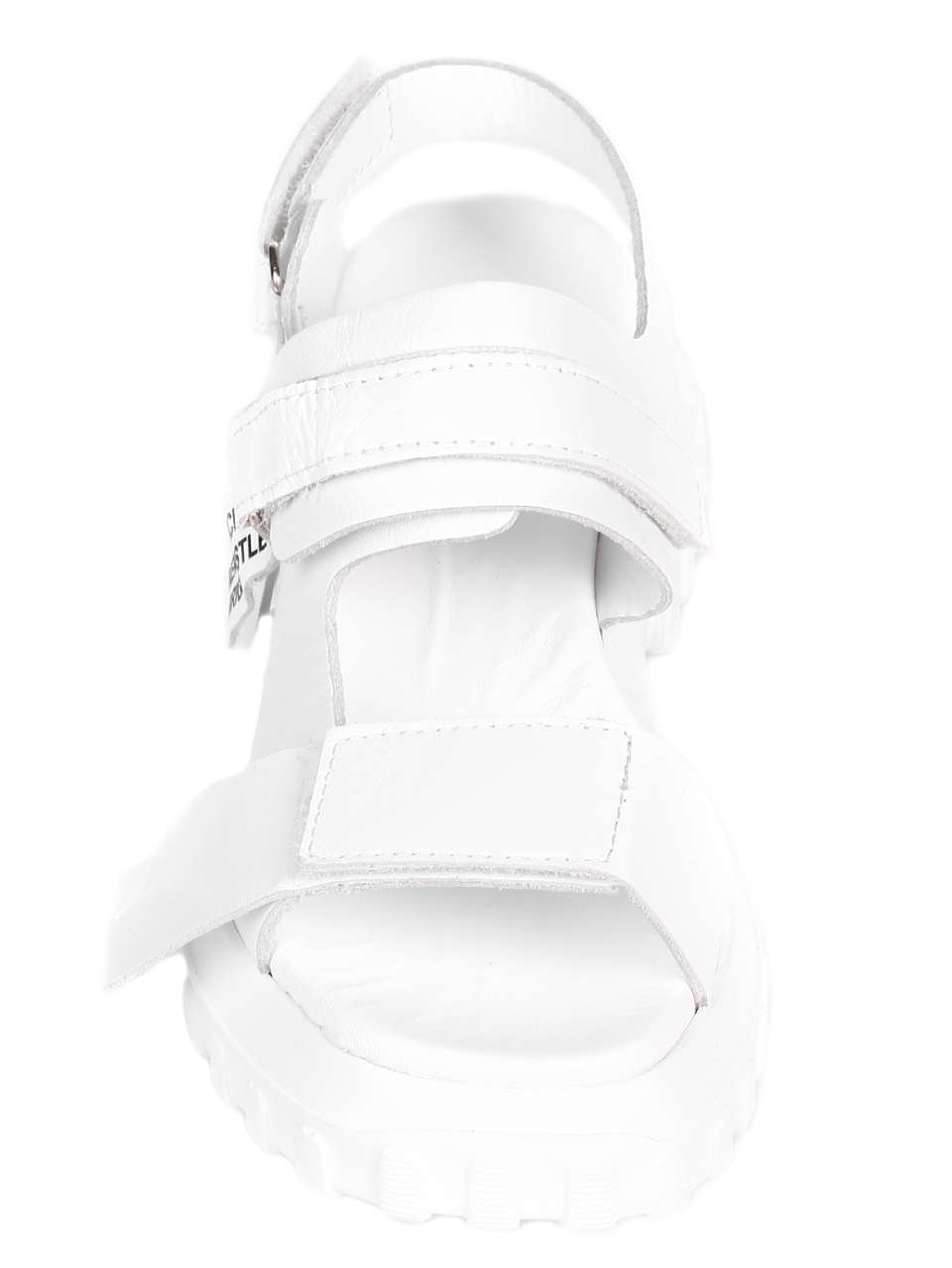 Ежедневни дамски сандали от естествена кожа 4AT-21329 white