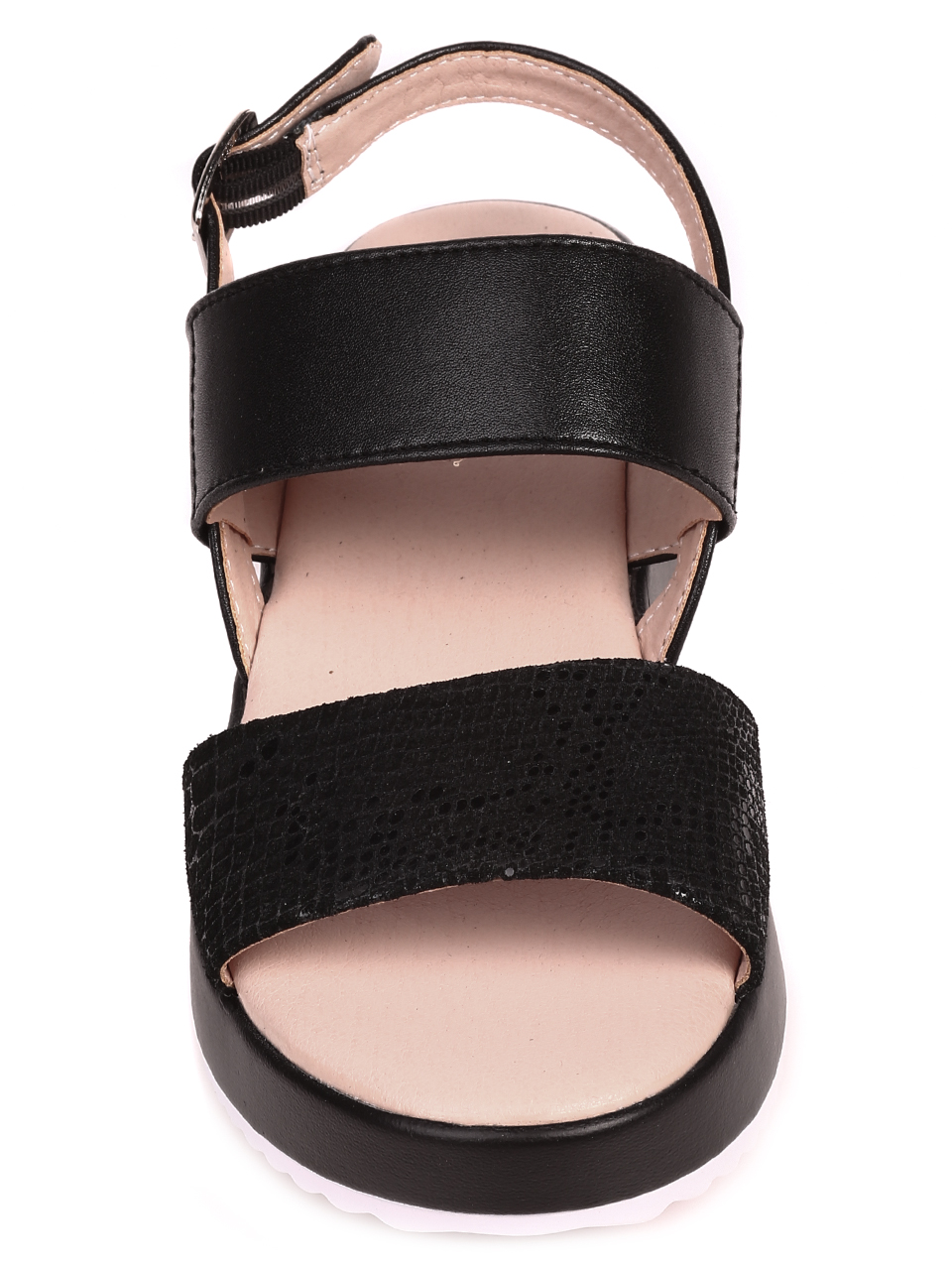 Ежедневни дамски сандали от естествена кожа 4AF-21113 black