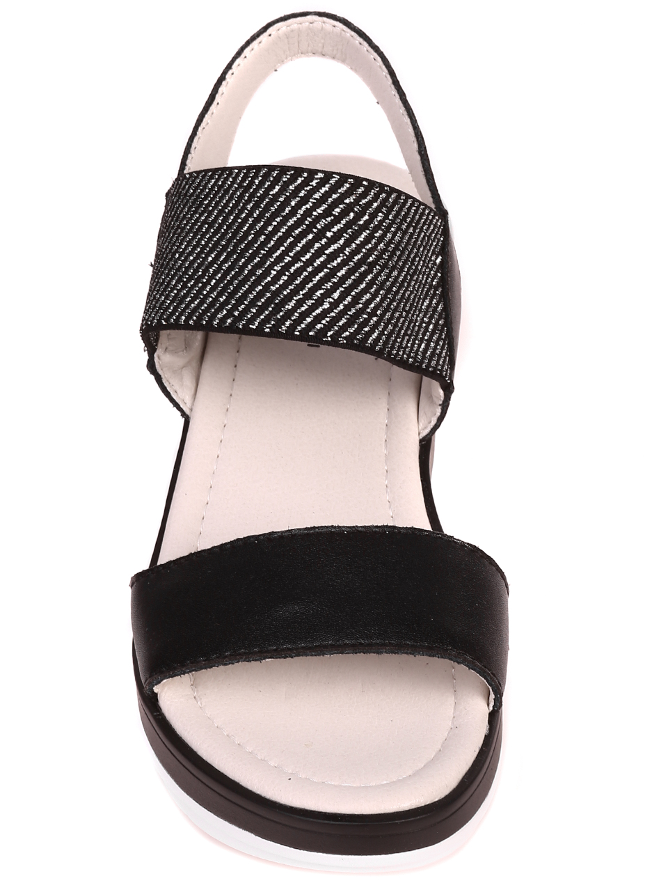 Ежедневни дамски сандали от естествена кожа 4AF-21117 black