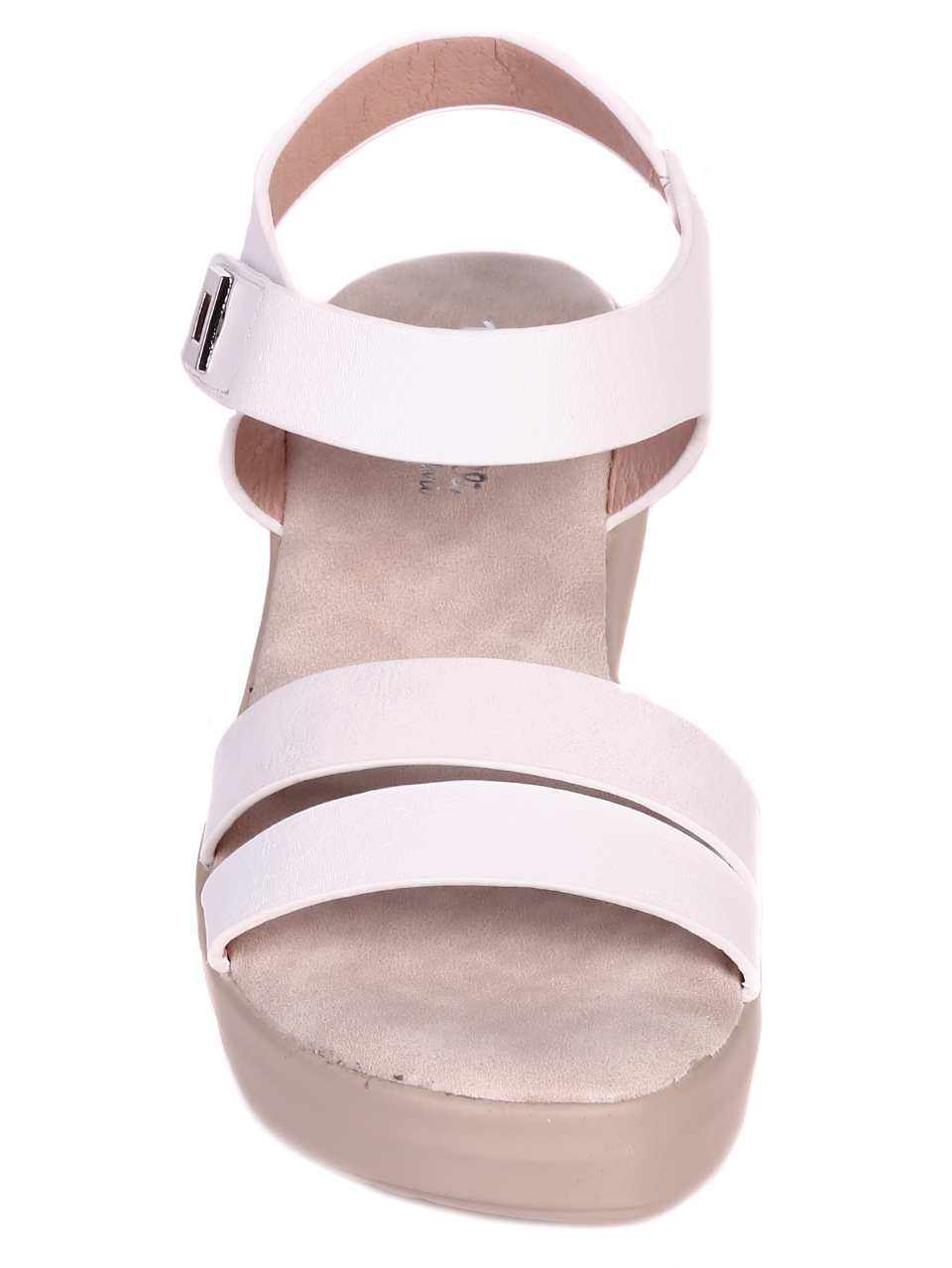 Ежедневни дамски комфортни сандали на платформа 4C-21129 white